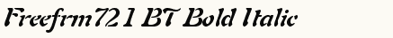 font шрифт Freefrm721 BT Bold Italic