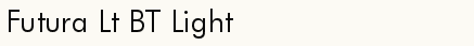 font шрифт Futura Lt BT Light