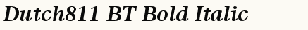 font шрифт Dutch811 BT Bold Italic