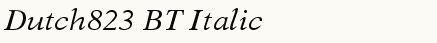 font шрифт Dutch823 BT Italic