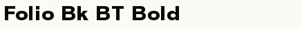 font шрифт Folio Bk BT Bold