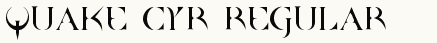 font шрифт Quake Cyr