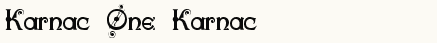 font шрифт Karnac One 