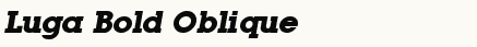 font шрифт Luga Bold Oblique