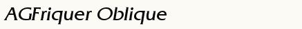 font шрифт AGFriquer Oblique