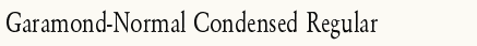 font шрифт Garamond-Normal Condensed