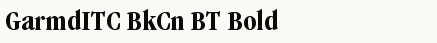 font шрифт Garamond ITC Bold Condensed BT