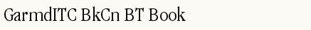 font шрифт Garamond ITC Book Condensed BT