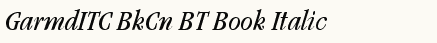 font шрифт Garamond ITC Book Condensed Italic BT