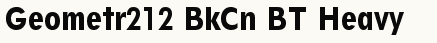 font шрифт Geometric 212 Heavy Condensed BT
