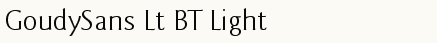 font шрифт Goudy Sans Light BT