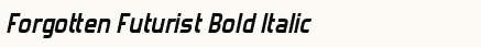 font шрифт Forgotten Futurist Bold Italic