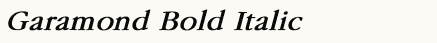 font шрифт Garamond Bold Italic