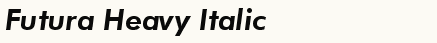font шрифт Futura Heavy Italic BT