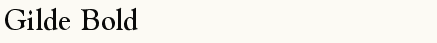 font шрифт Gilde Bold