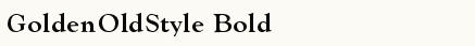font шрифт GoldenOldStyle Bold