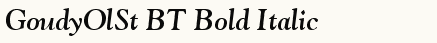 font шрифт GoudyOlSt BT Bold Italic