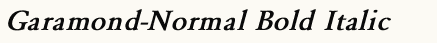 font шрифт Garamond-Normal Bold Italic