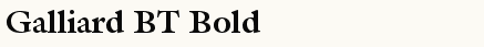 font шрифт Galliard BT Bold