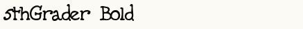 font шрифт 5thGrader Bold