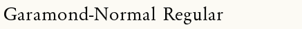 font шрифт Garamond-Normal