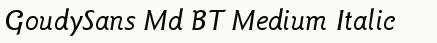 font шрифт Goudy Sans Medium Italic BT