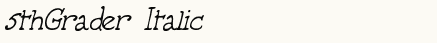 font шрифт 5thGrader Italic