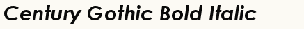 font шрифт Century Gothic Bold Italic