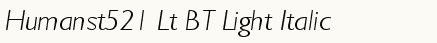 font шрифт Humanst521 Lt BT Light Italic
