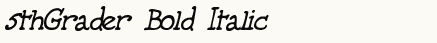 font шрифт 5thGrader Bold Italic
