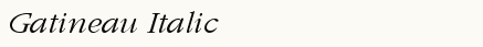 font шрифт Gatineau Italic