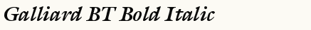 font шрифт Galliard Bold Italic BT