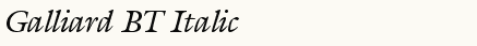 font шрифт Galliard Italic BT