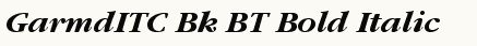 font шрифт Garamond ITC Bold Italic BT