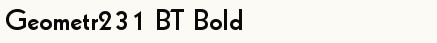 font шрифт Geometr231 BT Bold