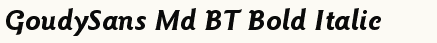 font шрифт Goudy Sans Bold Italic BT