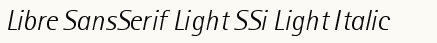 font шрифт Libre SansSerif Light SSi Light Italic