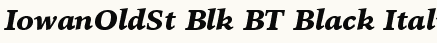 font шрифт Bitstream Iowan Old Style Black Italic BT
