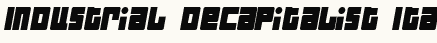 font шрифт Industrial Decapitalist Italic