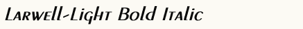 font шрифт Larwell-Light Bold Italic
