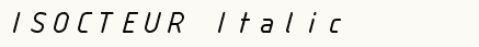 font шрифт ISOCTEUR Italic