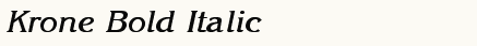 font шрифт Krone Bold Italic