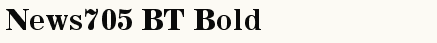 font шрифт News705 BT Bold