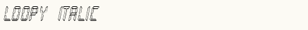 font шрифт Loopy Italic