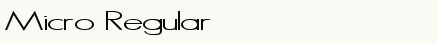 font шрифт Micro Regular
