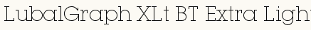 font шрифт Lubalin Graph Extra Light BT