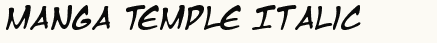 font шрифт Manga Temple Italic