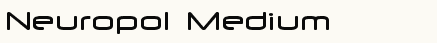 font шрифт Neuropol Medium