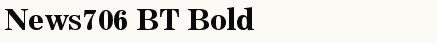 font шрифт News706 BT Bold