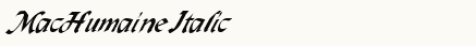 font шрифт MacHumaine Italic